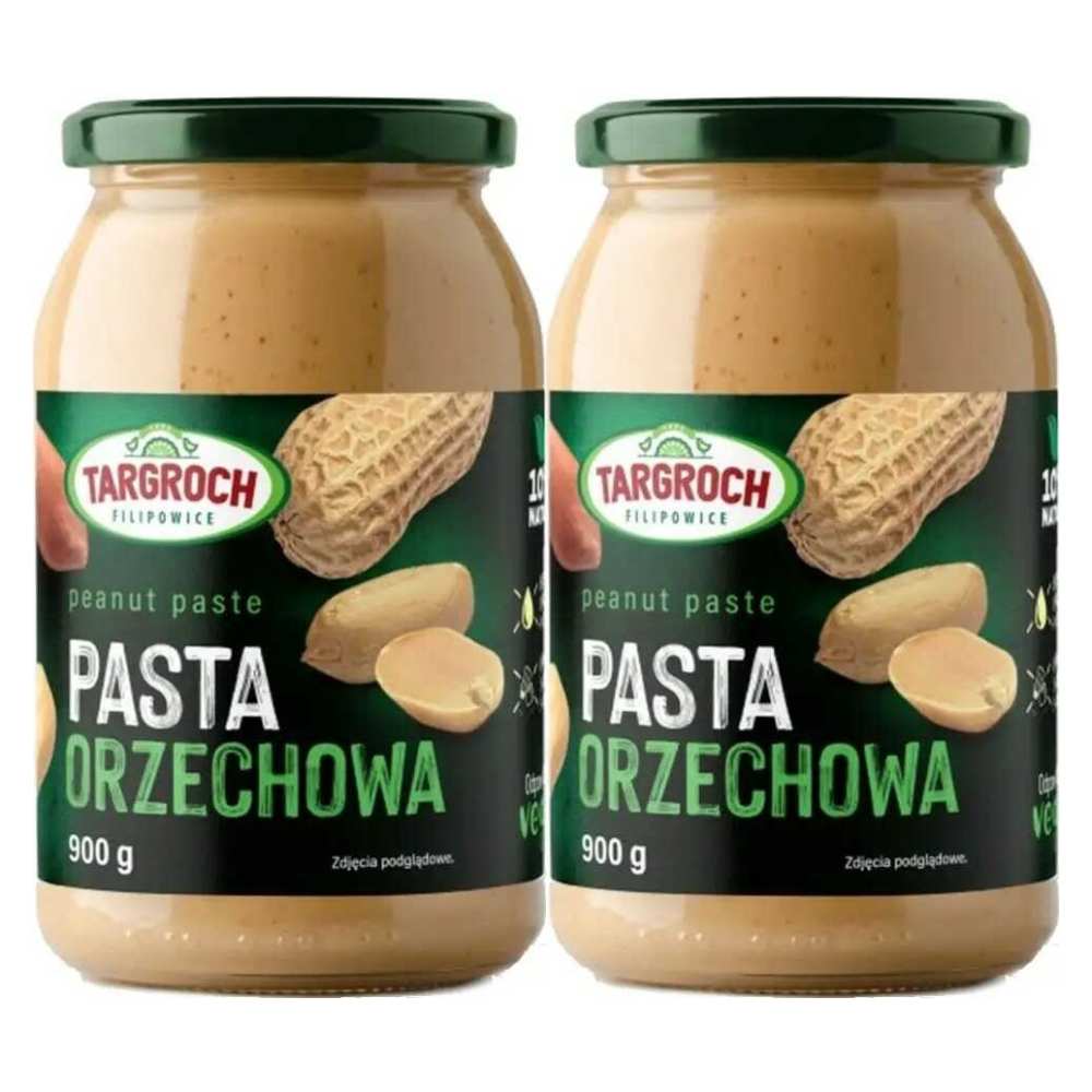 2 x Pasta Masło Orzechowe 900 g Targroch