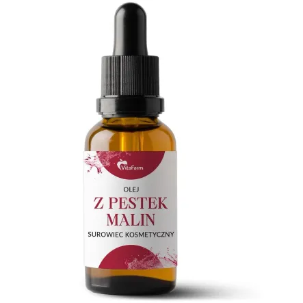 Olej z Pestek Malin Nierafinowany Tłoczony na Zimno 50 ml - Vitafarm