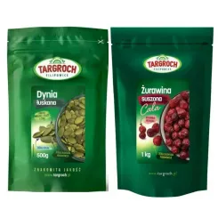 Dynia Łuszczona 500 g - Targroch + Żurawina Suszona Cała 1 kg - Targroch