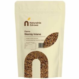 Siemię Lniane Brązowe Ziarno 1 kg - Naturalnie Zdrowe