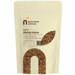 Siemię Lniane Brązowe Ziarno 1 kg - Naturalnie Zdrowe