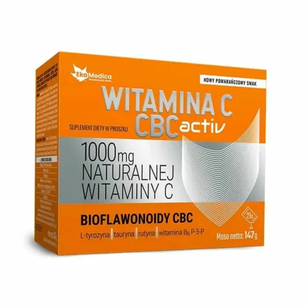 Witamina C CBC Activ Smak Pomarańczowy 147 g (21 Saszetek) - Ekamedica