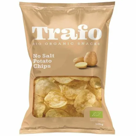 Eko Chipsy Ziemniaczane Naturalne Bez Dodatku Soli Bio 125 g - Trafo - Przecena Krótka Data Minimalnej Trwałości