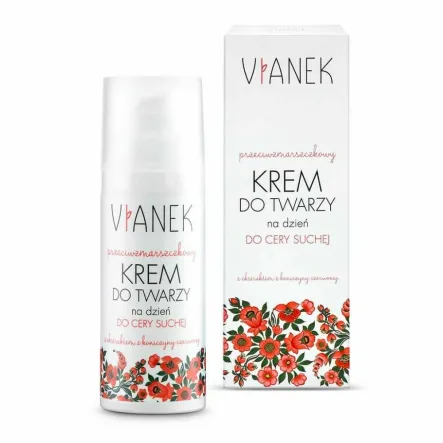 Przeciwzmarszczkowy Krem do Twarzy na Dzień Cera Sucha 50 ml - Vianek