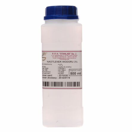 Nadtlenek Wodoru 3% CZDA 500 ml - Stanlab