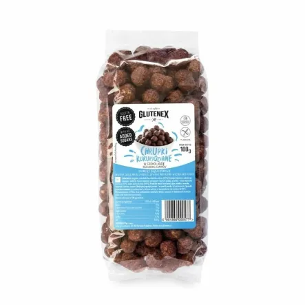 Chrupki Kukurydziane w Czekoladzie Bez Dodatku Cukru Bezglutenowe 100 g Glutenex