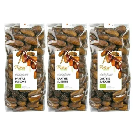 3 x Daktyle Bez Pestek Bio 1 kg - BATOM