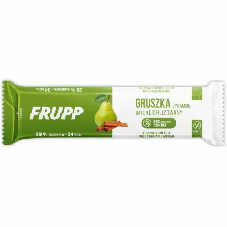 Baton Liofilizowany Gruszka - Cynamon Bezglutenowy 10 g - Frupp