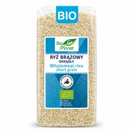 Ryż Brązowy Okrągły Bio 500 g - Bio Planet