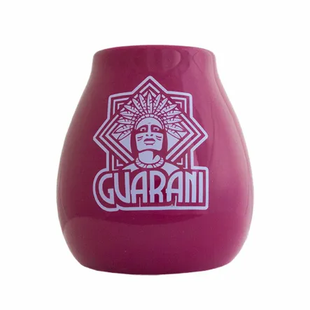 Tykwa Ceramiczna Fioletowa z Logo Guarani 350 ml - Cebador - Wyprzedaż