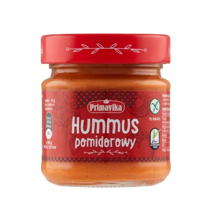 Hummus Pomidorowy 160 g - Primavika - Przecena Krótka Data Minimalnej Trwałości