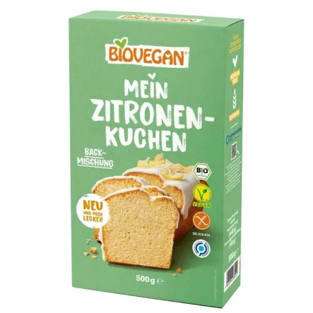 Mieszanka Na Ciasto Cytrynowe Bezglutenowe Bio 500 g - Biovegan - Przecena Krótka Data Minimalnej Trwałości