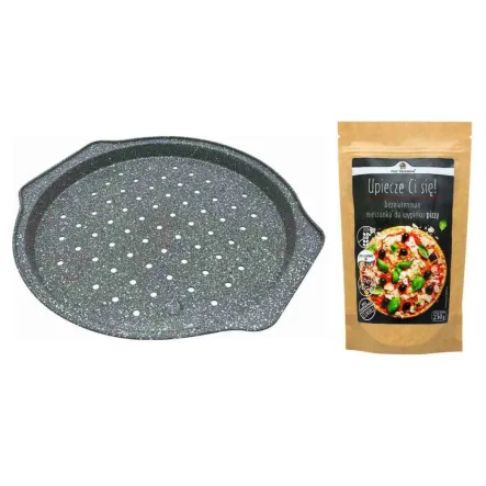 Forma do Pieczenia Pizzy Tacka fi 31 cm Klausberg + Mieszanka do Wypieku Pizzy Bezglutenowa 250 g - Pięć Przemian