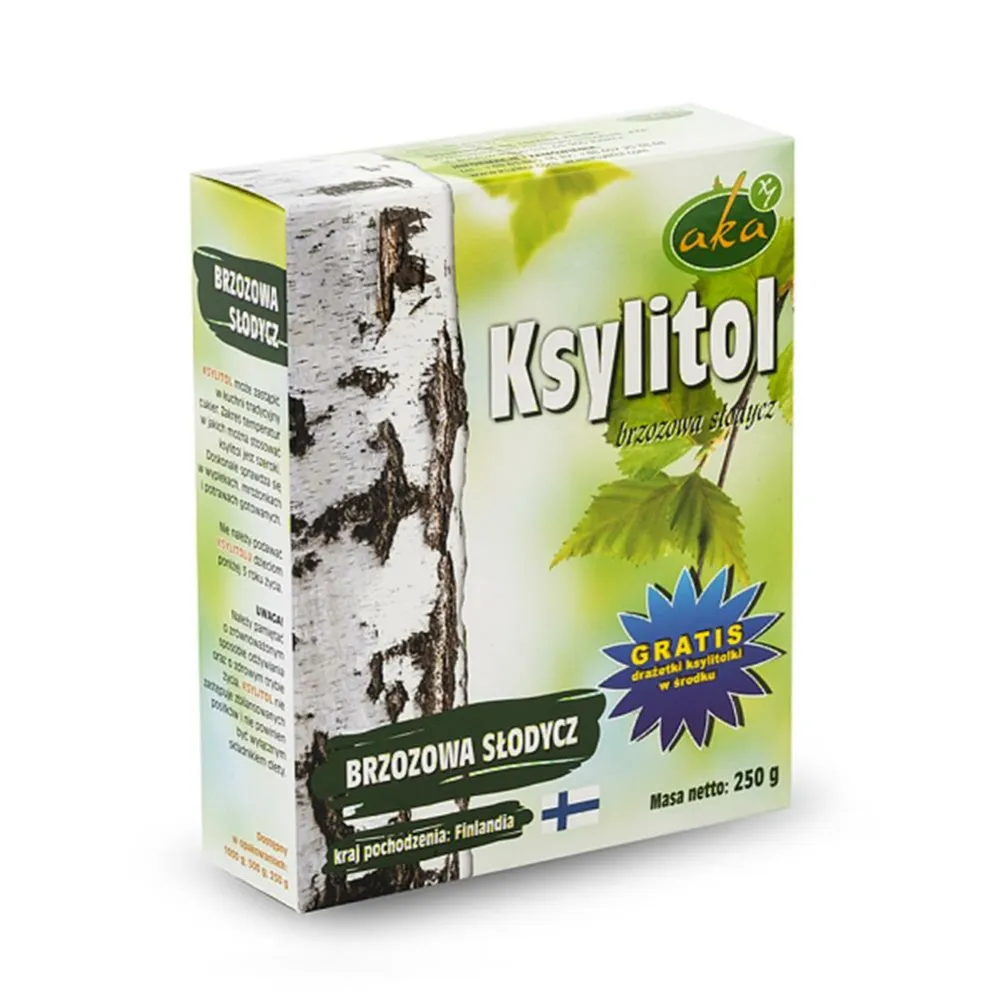 Ksylitol 0,25 Kg Fiński Cukier Brzozowy Danisco Oryginalny Xylitol z Brzozy Finlandia Aka