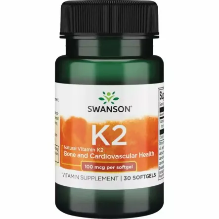 SWANSON Witamina K2 Mk7 100 mcg 30 Kapsułek