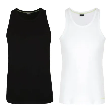 Koszulka Męska na Ramiączkach Bambusowa Czarna Rozmiar XXL - Henderson + Koszulka Męska na Ramiączkach Bambusowa Biała Rozmiar XXL - Henderson