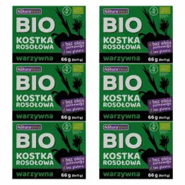 6 x Kostka Rosołowa Warzywna Bio 66 g - NaturAvena
