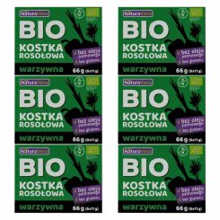 6 x Kostka Rosołowa Warzywna Bio 66 g - NaturAvena