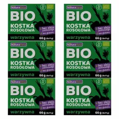 6 x Kostka Rosołowa Warzywna 66 g Bio - NaturAvena