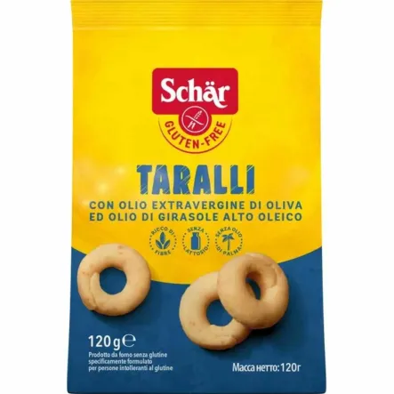 Taralli Przekąska z Oliwą z Oliwek Bezglutenowa 120 g - Schar