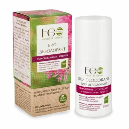 Dezodorant Maksymalna Ochrona Bio Kompleks Morskich Minerałów, Cynk, Oczar Wirginijski 50 g Eco Laboratorie