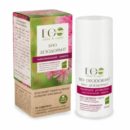 Dezodorant Maksymalna Ochrona Bio Kompleks Morskich Minerałów, Cynk, Oczar Wirginijski 50 g Eco Laboratorie