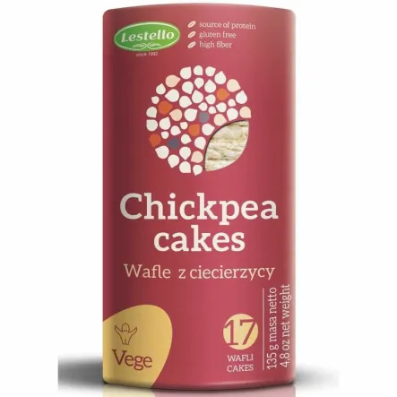 Wafle z Ciecierzycy Bezglutenowe 135 g - Lestello