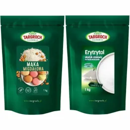 Zestaw Erytrol (Erytrytol) 1 kg - Targroch + Mąka Migdałowa 1 kg - Targroch