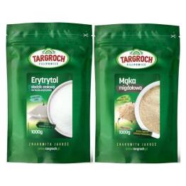 Zestaw Erytrol (Erytrytol) 1 kg - Targroch + Mąka Migdałowa 1 kg Targroch