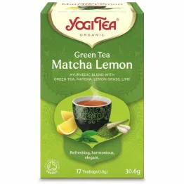 Herbata Zielona z Cytryną i Matchą Bio 30,6 g (17 x 1,8 g) - Yogi Tea