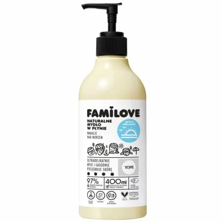 Naturalne Mydło w Płynie WAKACJE NAD MORZEM 400 ml - FAMILOVE