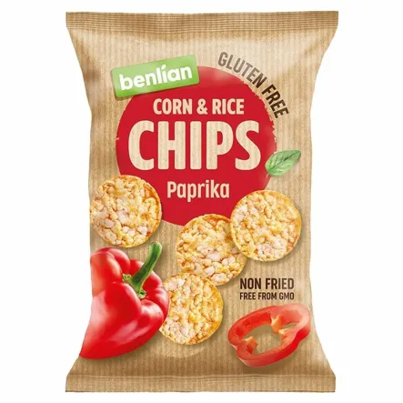  Chipsy Kukurydziano-Ryżowe  Papryka 50 g Benlian