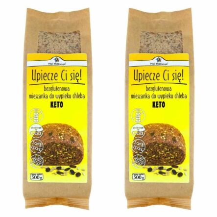2 x  Mieszanka Chleba Bezglutenowego Keto 500 g - Pięć Przemian