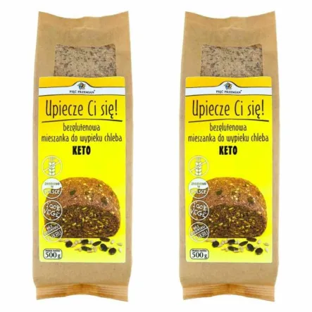 2 x  Mieszanka Chleba Bezglutenowego Keto 500 g - Pięć Przemian
