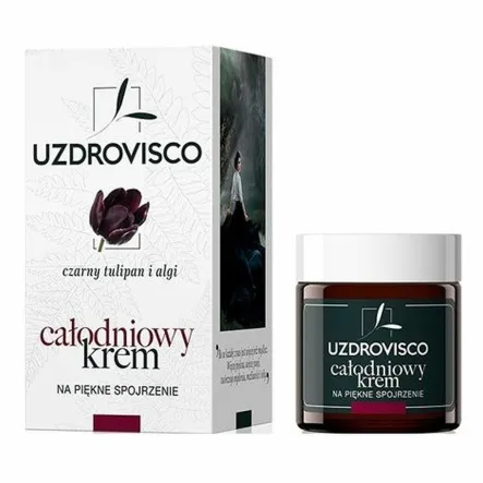 Całodniowy Krem Pod Oczy Przeciwzmarszczkowy - Czarny Tulipan i Algi 25 ml - Uzdrovisco
