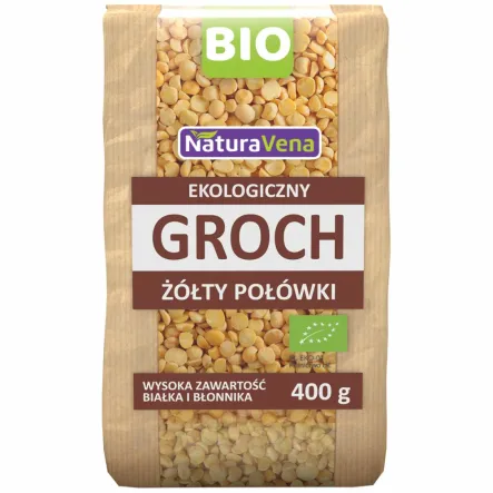 Groch Żółty Połówki Bio 400 g - NaturAvena