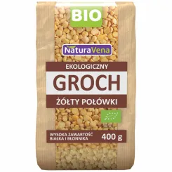 Groch Żółty Połówki Bio 400 g - NaturAvena