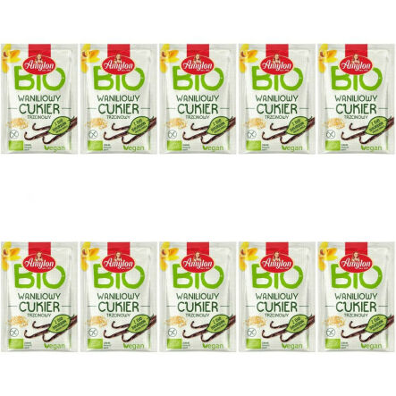 Zestaw 10 x Cukier Waniliowy Trzcinowy Bio 20 g - Amylon