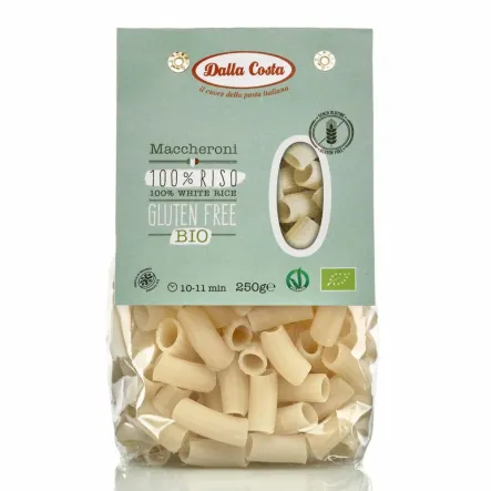 Makaron z Ryżu Białego Maccheroni Bezglutenowy Bio 250 g - Dalla Costa