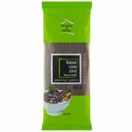 Makaron Ryżowy Czarny Jaśminowy 250 g - House of Asia