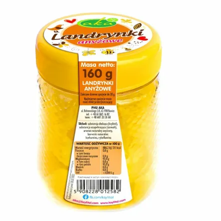 Landrynki Anyżowe 0% Cukru 160 g Aka