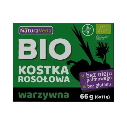 Kostka Rosołowa Warzywna Bio 66 g - NaturAvena