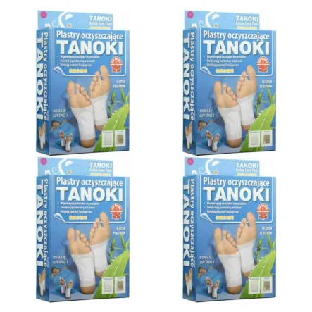 4 x Tanoki Detox Plastry Oczyszczające 10 Sztuk