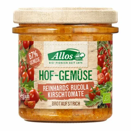 Pasta Warzywna z Pomidorami Cherry i Rukolą Bezglutenowa Bio 135 g - Allos