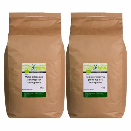 Mąka Orkiszowa Jasna Typ 650 Eko 10 kg (2 x 5 kg) Młyn Kopytowa