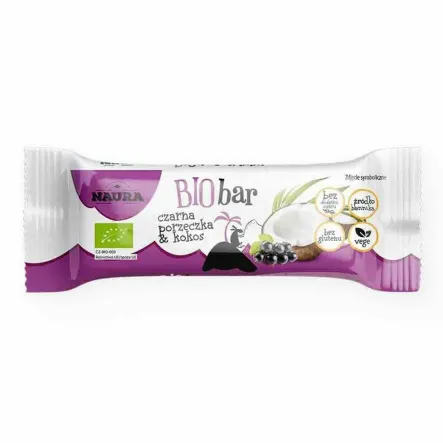Baton Daktyle plus  Czarna Porzeczka i Kokos BIO 35 g - Naura
