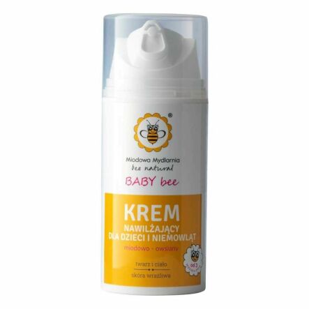 Krem Nawilżający do Twarzy i Ciała Dla Dzieci i Niemowląt 100 ml - Miodowa Mydlarnia BABY BEE