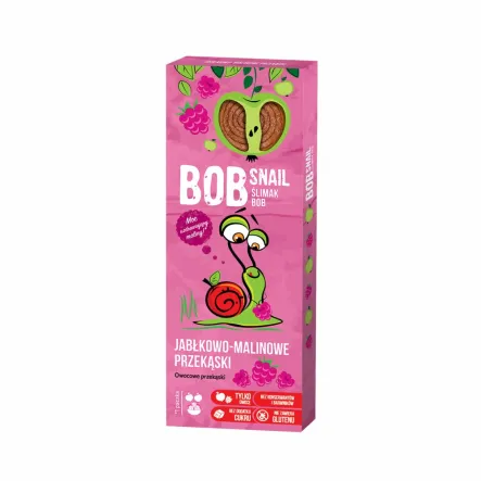 Przekąska Jabłkowo - Malinowa z Owoców Bez Dodatku Cukru 30 g - Bob Snail