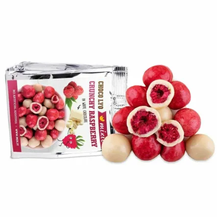 Liofilizowane Maliny w Białej Czekoladzie do Kieszeni 70 g - Mixit