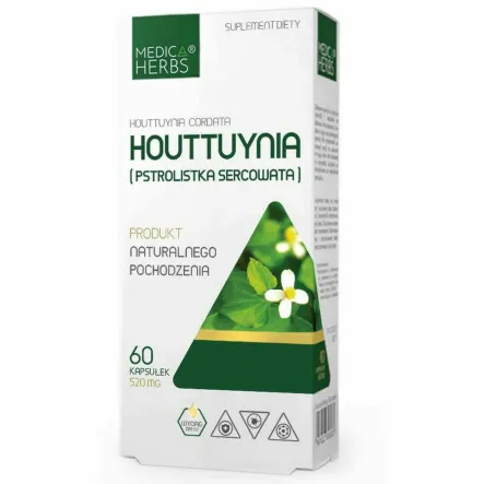 Houttuynia (Pstrolistka Sercowata)  60 Kapsułek - Medica Herbs